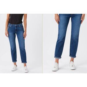 PAIGE Brigitte Mid-Rise Crop Boyfriend Jeans Size‎ 26 Capri Ankle Stretch Denim